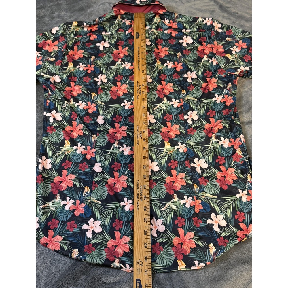 Biciclista Shirt Mens L Hawaiian Pin-Up‎ Floral Moonlight Swim Made in Italy - Picture 13 of 14